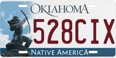 OK license plate 528CIX