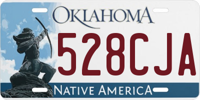 OK license plate 528CJA