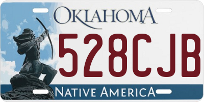 OK license plate 528CJB