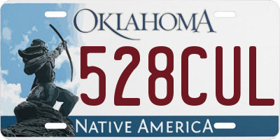 OK license plate 528CUL