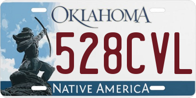 OK license plate 528CVL