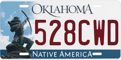 OK license plate 528CWD
