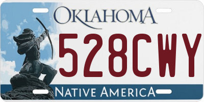 OK license plate 528CWY