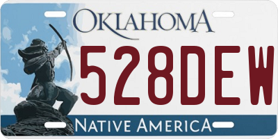 OK license plate 528DEW