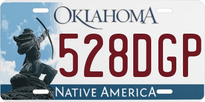 OK license plate 528DGP