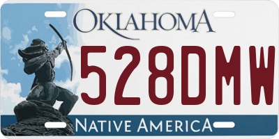 OK license plate 528DMW