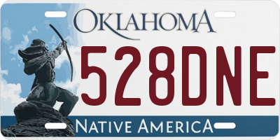 OK license plate 528DNE