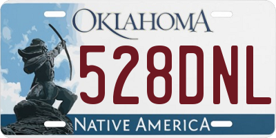 OK license plate 528DNL