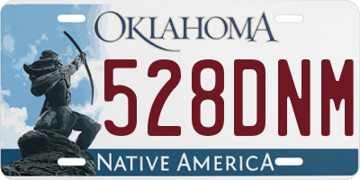 OK license plate 528DNM