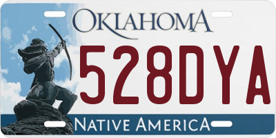 OK license plate 528DYA