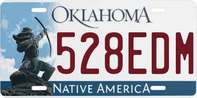 OK license plate 528EDM