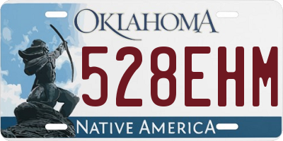 OK license plate 528EHM