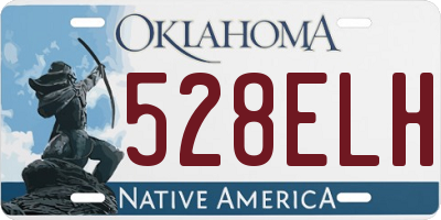OK license plate 528ELH
