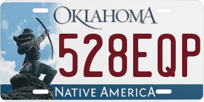 OK license plate 528EQP