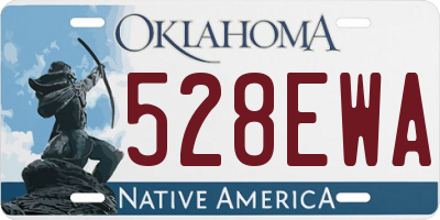 OK license plate 528EWA