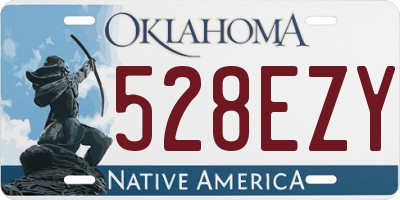 OK license plate 528EZY