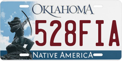 OK license plate 528FIA