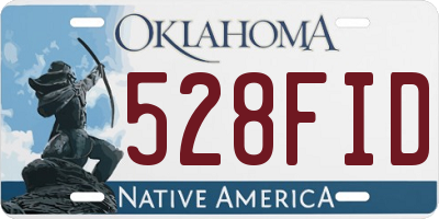 OK license plate 528FID
