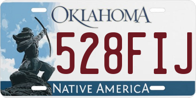 OK license plate 528FIJ