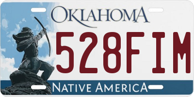 OK license plate 528FIM