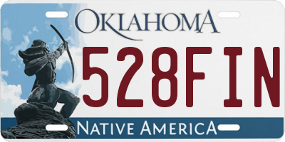 OK license plate 528FIN