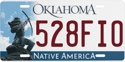 OK license plate 528FIO
