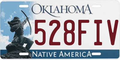 OK license plate 528FIV