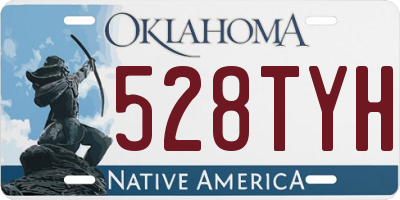 OK license plate 528TYH