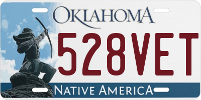 OK license plate 528VET