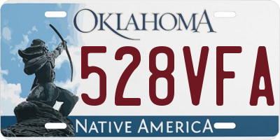OK license plate 528VFA
