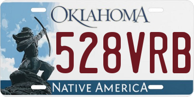 OK license plate 528VRB
