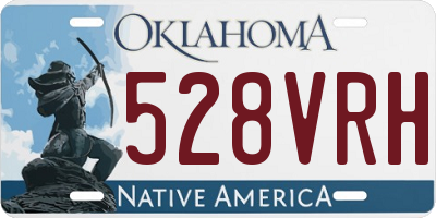 OK license plate 528VRH