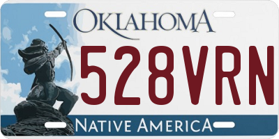 OK license plate 528VRN