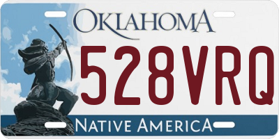OK license plate 528VRQ