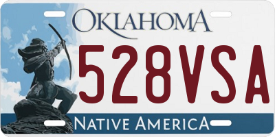 OK license plate 528VSA
