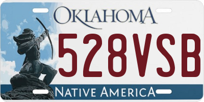 OK license plate 528VSB