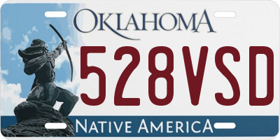 OK license plate 528VSD