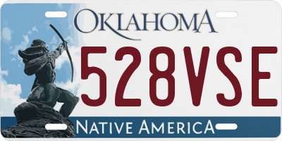 OK license plate 528VSE