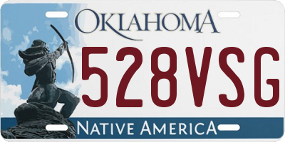 OK license plate 528VSG
