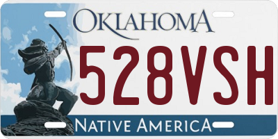 OK license plate 528VSH