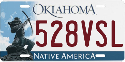 OK license plate 528VSL