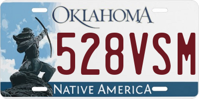 OK license plate 528VSM