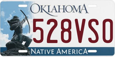 OK license plate 528VSO