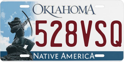 OK license plate 528VSQ
