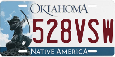OK license plate 528VSW