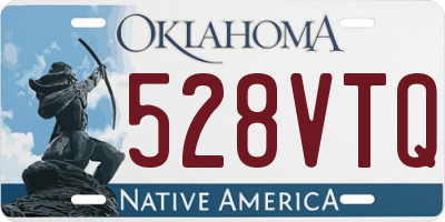 OK license plate 528VTQ