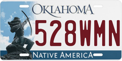 OK license plate 528WMN