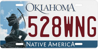 OK license plate 528WNG