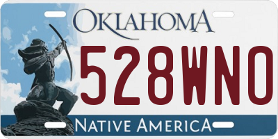 OK license plate 528WNO