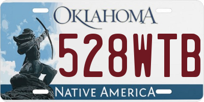 OK license plate 528WTB